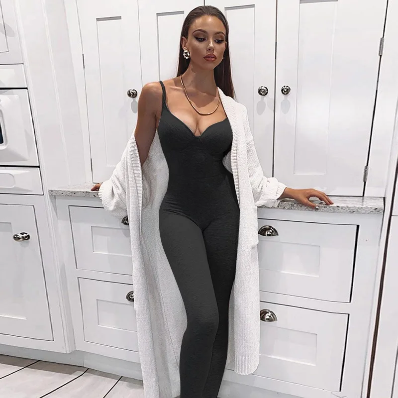 Wholesale new arrivals one piece spaghetti strap jumpsuits solid color bodycon woman fitness rompers, As the picture
Wholesale new arrivals one piece spaghetti strap jumpsuits solid color bodycon woman fitness rompers, As the picture