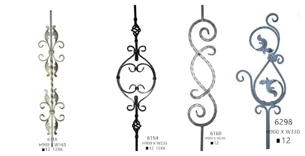 Forged Steel Poles for Stair Handrail and Stair Baluster Forged Iron Pillars for Stair Handrail Wrought iron Decoration