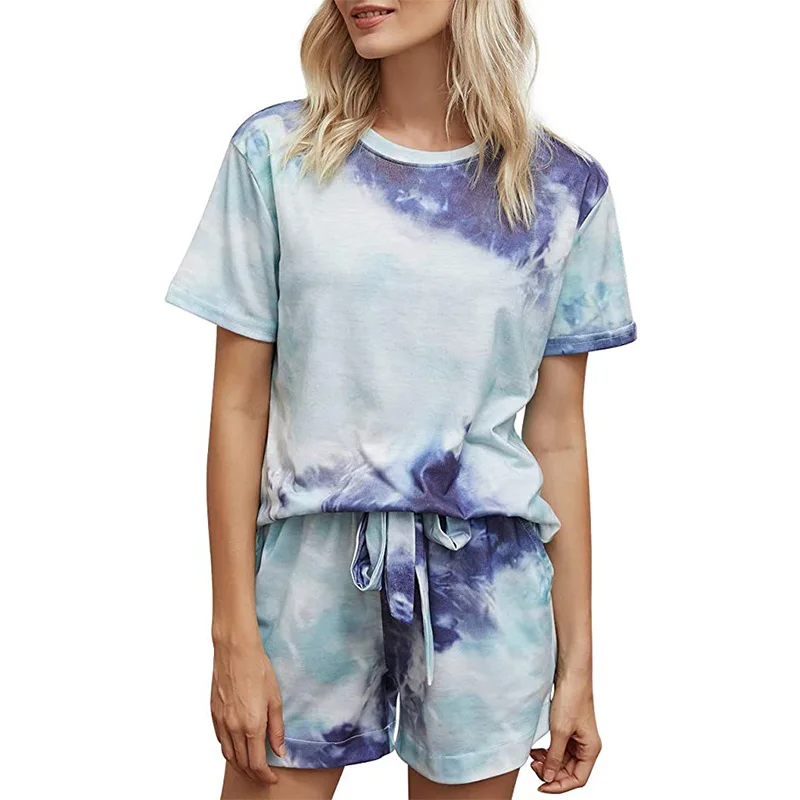 Ladies Summer Casual Two Piece Short Set Outfits Printing Womens Clothing For Plus Size Tie dye Clothes
Ladies Summer Casual Two Piece Short Set Outfits Printing Womens Clothing For Plus Size Tie dye Clothes