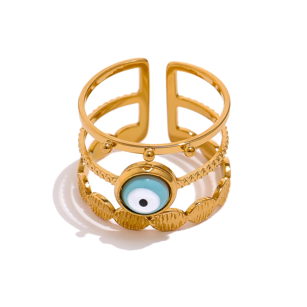 JINYOU 1589 New Designer Adjustable Finger Ring Stainless Steel Devil Eye Ring for Women
JINYOU 1589 New Designer Adjustable Finger Ring Stainless Steel Devil Eye Ring for Women