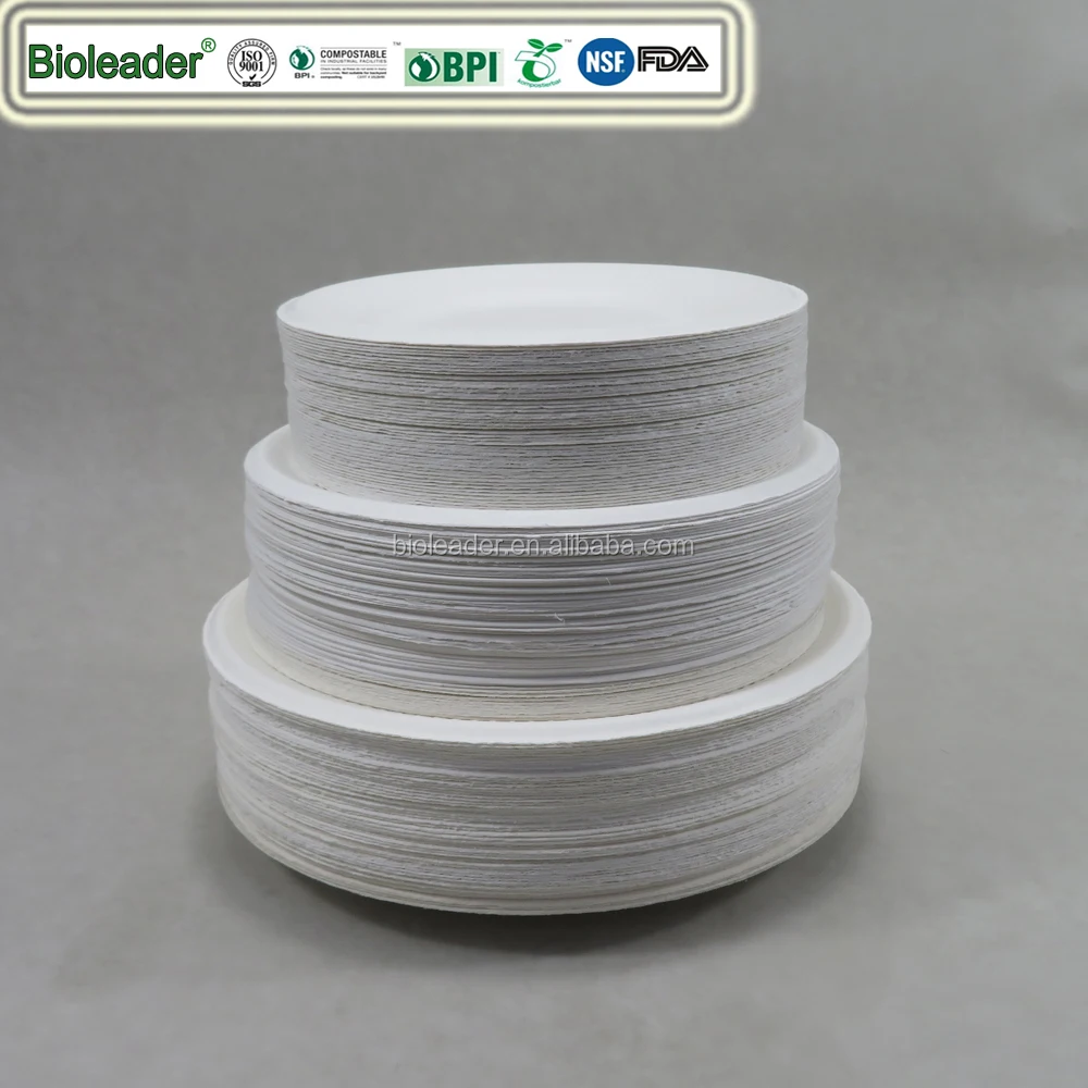 100% Degradable Eco-riendly Sugarcane Bagasse Plate for Food/Party/BBQ