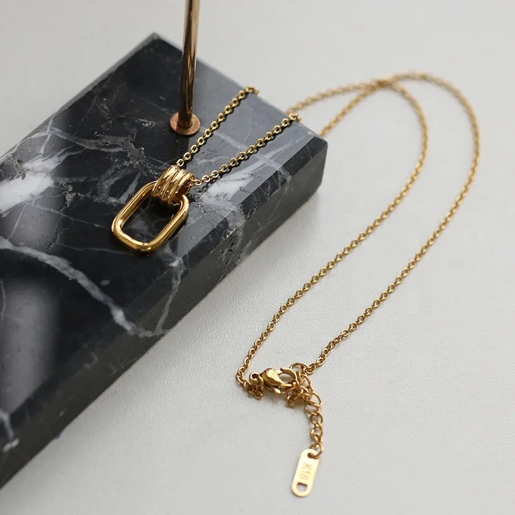 Gold Vacuum Plated Stainless Steel Hollow Out Rectangle Pendant Necklace Simple Geometric Necklace Square Pendant Necklace, Gold/silver/rose gold
Gold Vacuum Plated Stainless Steel Hollow Out Rectangle Pendant Necklace Simple Geometric Necklace Square Pendant Necklace, Gold/silver/rose gold