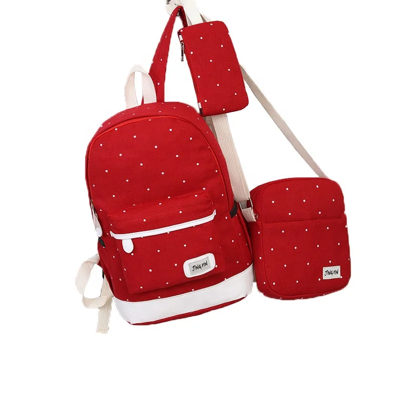 Three-piece bags new canvas shoulder bag Korean style large capacity travel backpack dot student bag Tote Mini Purse H
Three-piece bags new canvas shoulder bag Korean style large capacity travel backpack dot student bag Tote Mini Purse H
