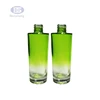 luxury clear Emerald Green Round bottle for perfume and shampoo. cosmetic jar