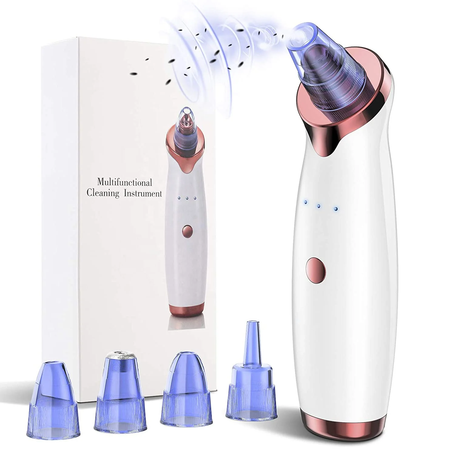 Suction Facial Blackhead Removal Instrument Device Electric Vacuum Blackhead Remover, White/purple
Suction Facial Blackhead Removal Instrument Device Electric Vacuum Blackhead Remover, White/purple