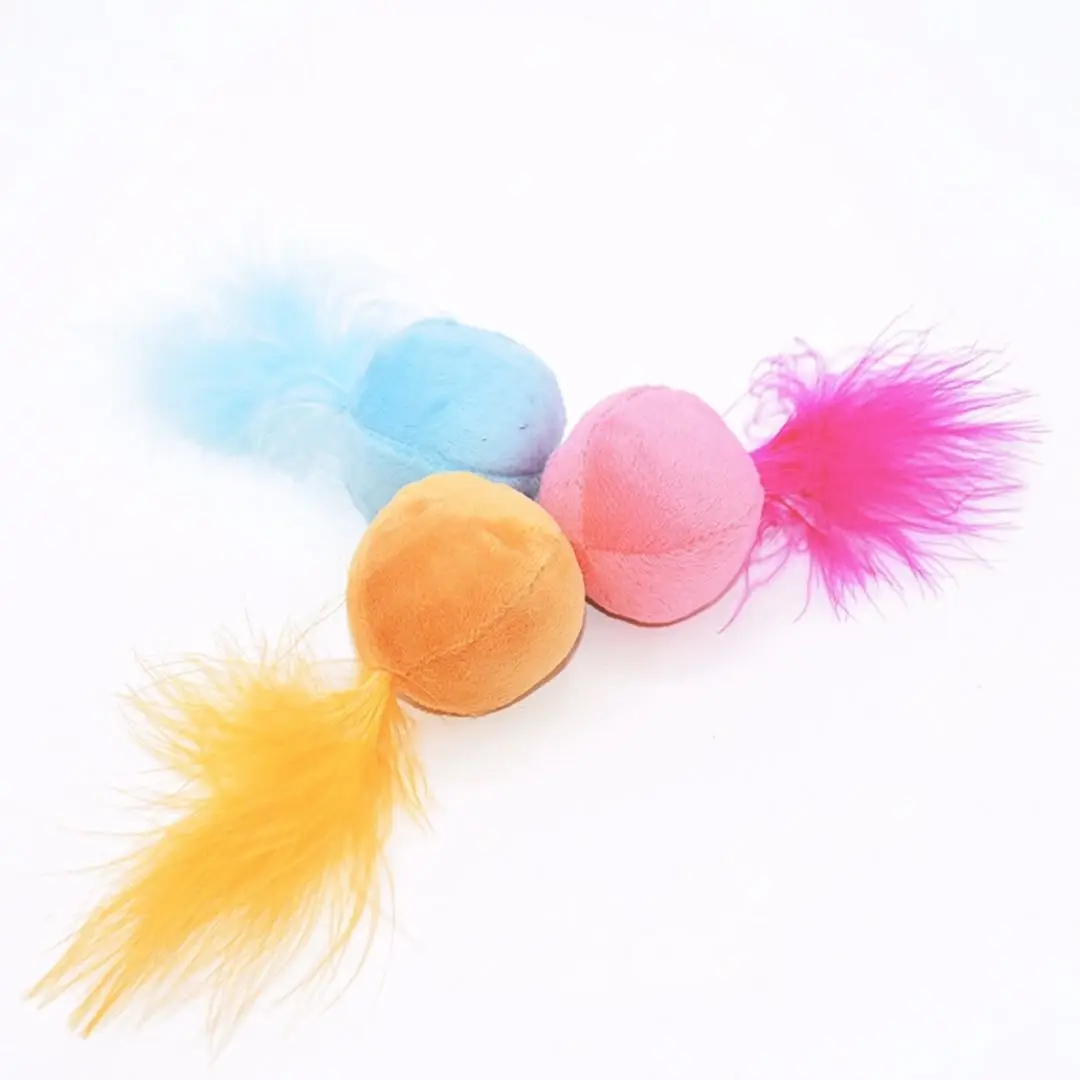 Catnip Toy Ball Pet Talking Toy Bell feathers tease cat toys Plush pet supplies, Colorful
Catnip Toy Ball Pet Talking Toy Bell feathers tease cat toys Plush pet supplies, Colorful
