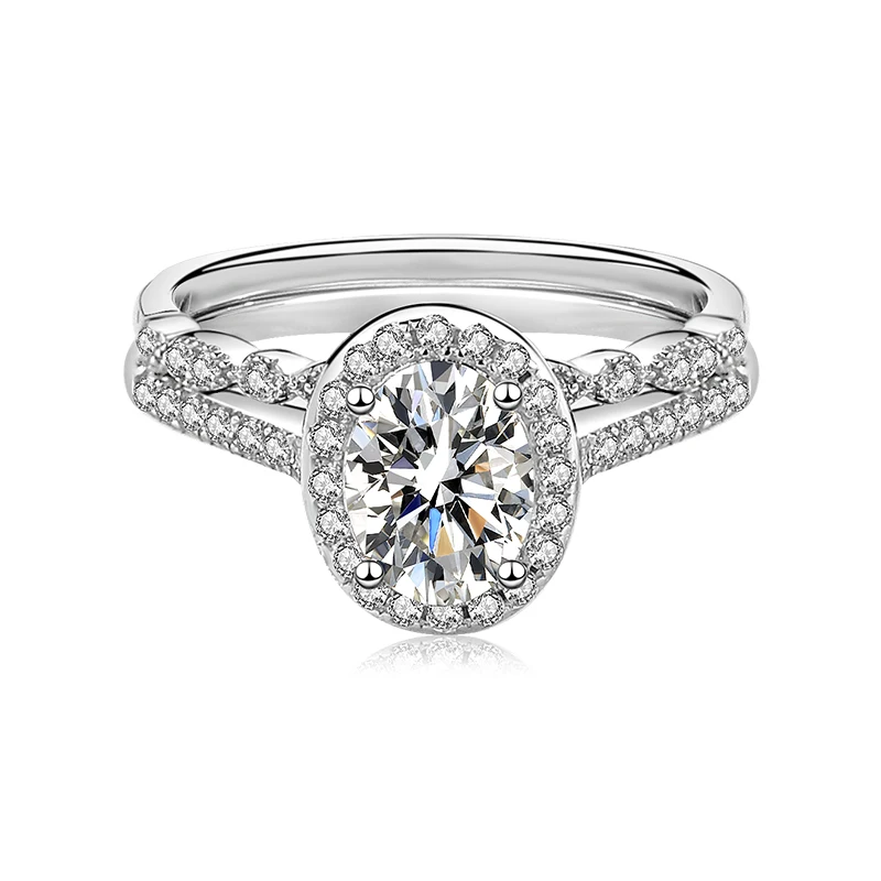 wholesale jewelry romantic design sterling silver rings oval shape moissanite ring for women
wholesale jewelry romantic design sterling silver rings oval shape moissanite ring for women