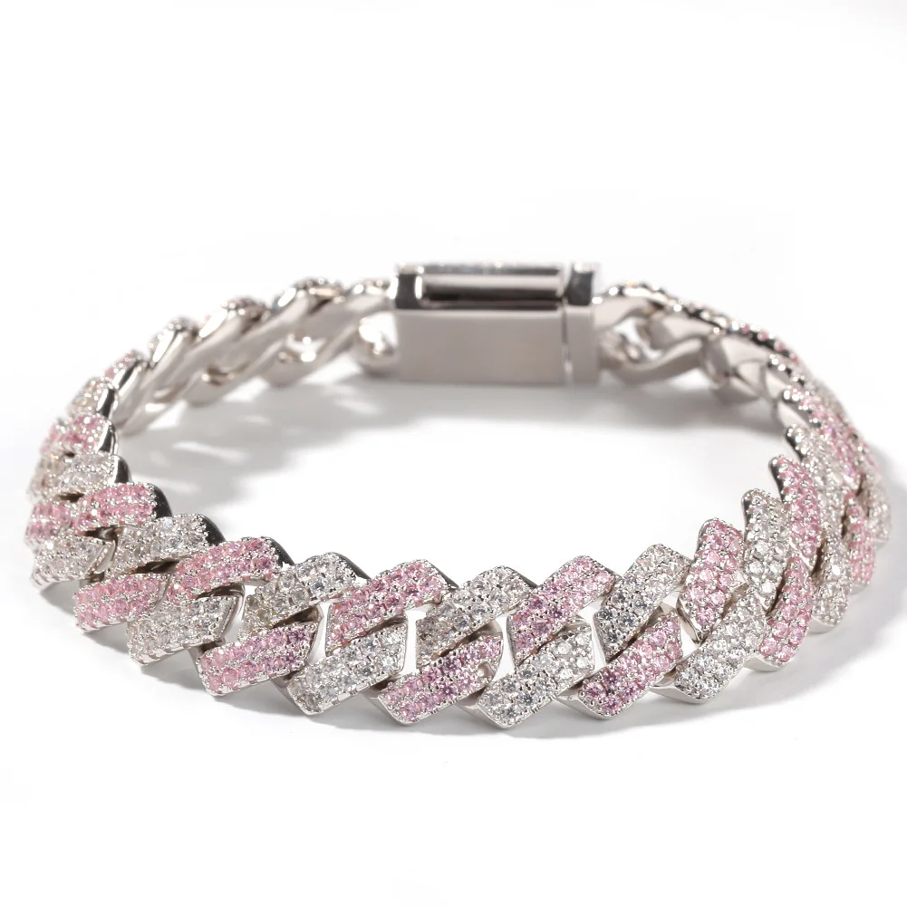 Unisex Hip Hop Fashion High-End Silver Powder Color Matching Bar Titanium Bracelet Stainless Bracelet Cuban Link Bracelet
Unisex Hip Hop Fashion High-End Silver Powder Color Matching Bar Titanium Bracelet Stainless Bracelet Cuban Link Bracelet