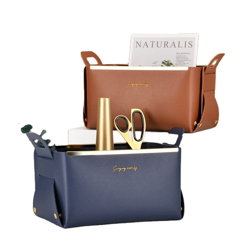 Nordic creative pu leather foldable storage box with handle home desktop large capacity gift basket for cosmetic makeup jewelry
Nordic creative pu leather foldable storage box with handle home desktop large capacity gift basket for cosmetic makeup jewelry