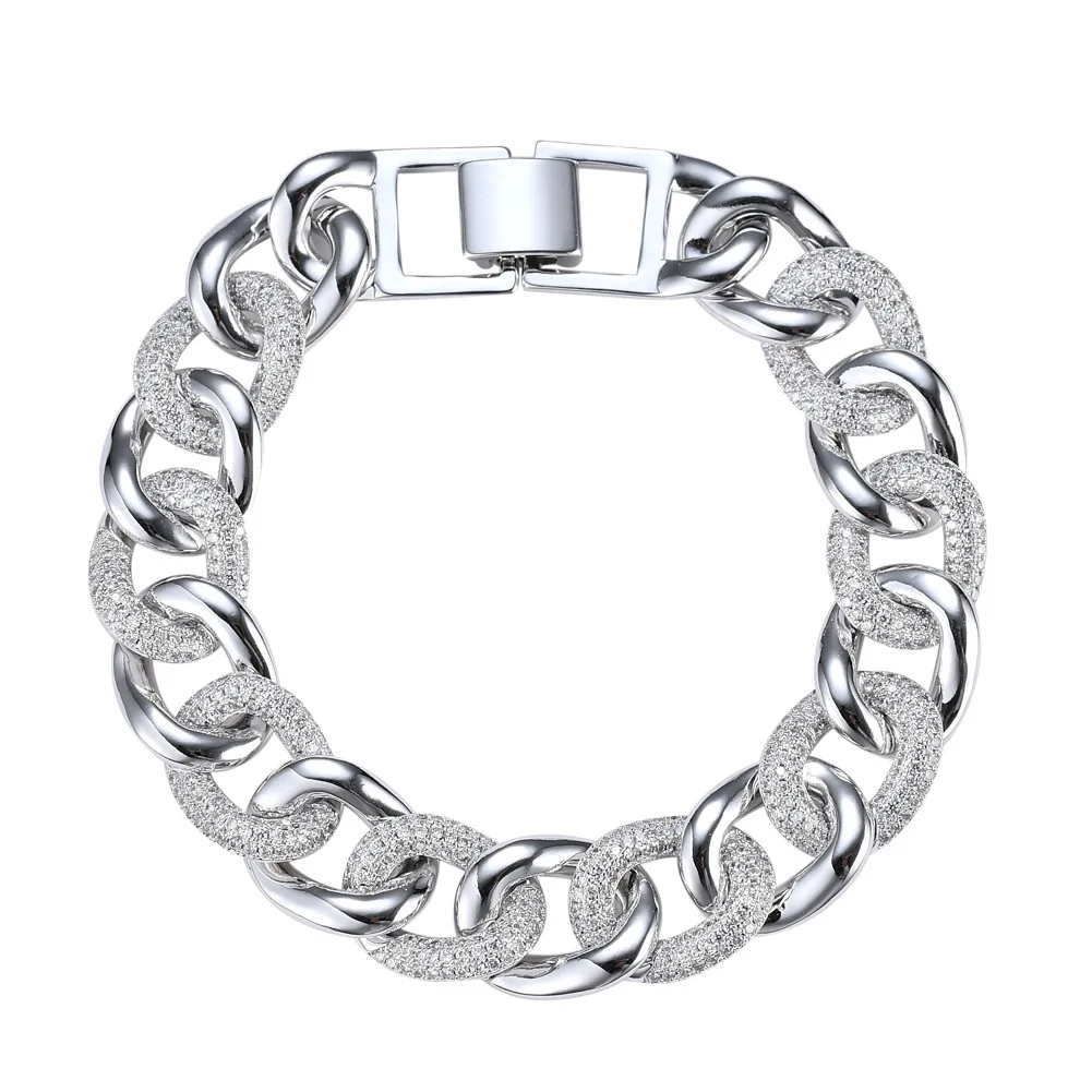 Attractive Hiphop 13mm Gold Silver Black Copper Cuban Chain Ice Out Cubic Zircon Men's Bracelet
Attractive Hiphop 13mm Gold Silver Black Copper Cuban Chain Ice Out Cubic Zircon Men's Bracelet