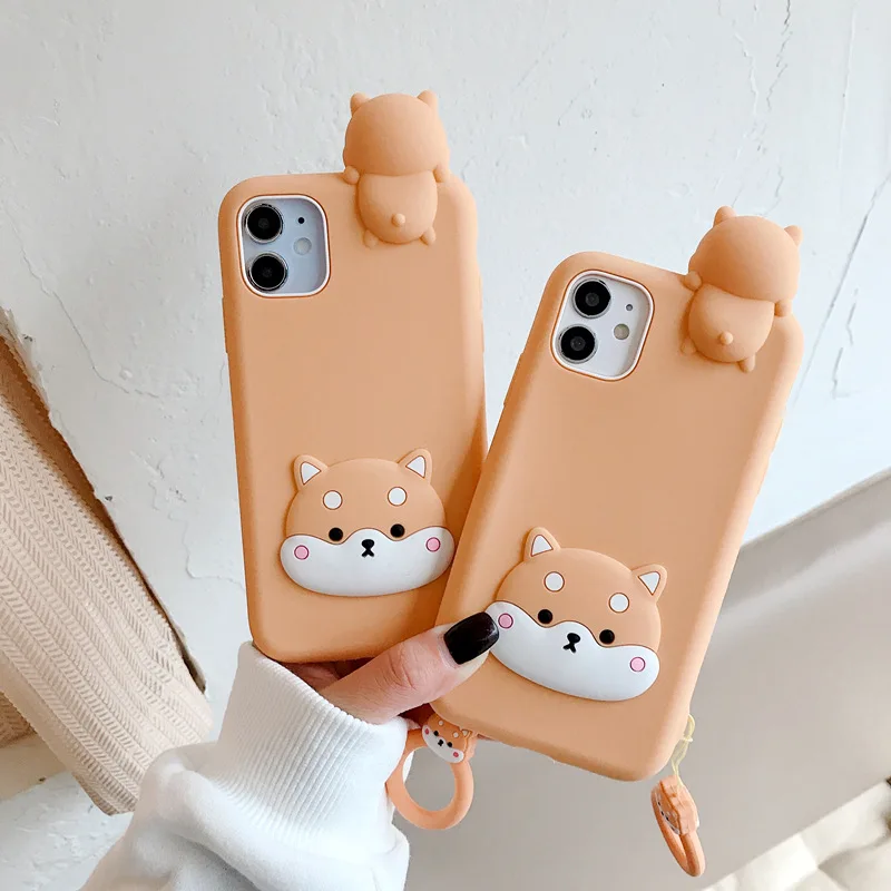 Super Cute Cartoon Dog Soft Silicone Phone Case For iPhone 12 11 Pro X XS XR Max Cell Phone Back Cover With Finger Ring Strap
Super Cute Cartoon Dog Soft Silicone Phone Case For iPhone 12 11 Pro X XS XR Max Cell Phone Back Cover With Finger Ring Strap