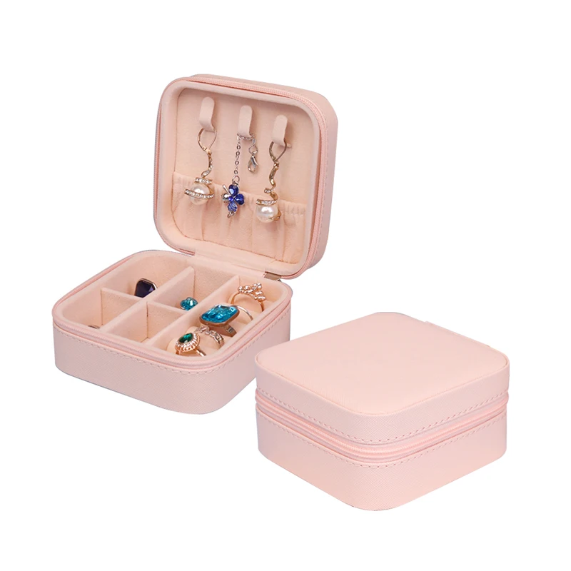 Custom Logo Pink PU Leather Travel Jewelry Zipper Case Storage Organizer Leatherette Portable Jewelry box
Custom Logo Pink PU Leather Travel Jewelry Zipper Case Storage Organizer Leatherette Portable Jewelry box