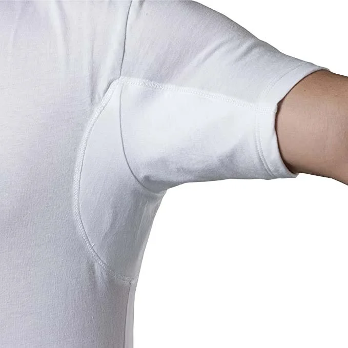 

95%Modal 5%spandex blend sweat proof t-shirt Defense Undershirt Crew Neck Underarm Sweat Proof Micro Modal tshirt