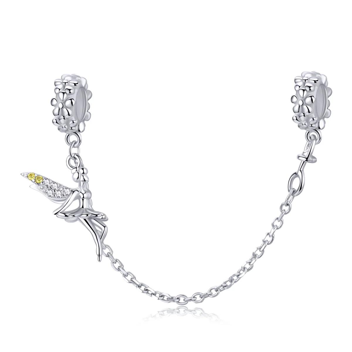 Elf Fairy Design Safety Chain Charm with Silicone Fit for Original Bracelet 925 Sterling Silver European Jewelry
Elf Fairy Design Safety Chain Charm with Silicone Fit for Original Bracelet 925 Sterling Silver European Jewelry