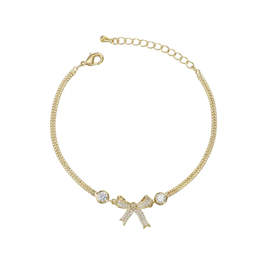 YMbracelet-596 xuping jewelry Custom Luxury 14K Gold Plated Fashion Simple Elegant Bow Zirconia Bracelet
YMbracelet-596 xuping jewelry Custom Luxury 14K Gold Plated Fashion Simple Elegant Bow Zirconia Bracelet