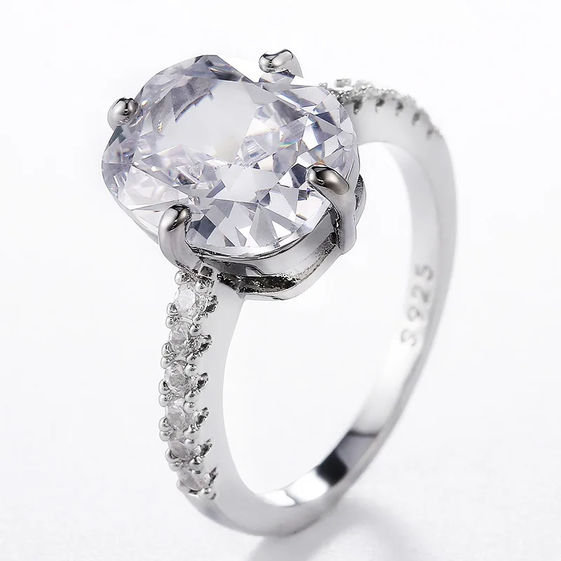 Dazzling Brilliant Silver Plated Cubic Zircon Finger Ring Rhinestone Oval Round Engagement Ring For Girlfriend
Dazzling Brilliant Silver Plated Cubic Zircon Finger Ring Rhinestone Oval Round Engagement Ring For Girlfriend