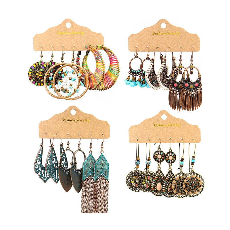 DIY Fashion Jewelry Earrings Set 3 Pairs/Set Bohemian Earrings For Women 2020 Earrings, As picture
DIY Fashion Jewelry Earrings Set 3 Pairs/Set Bohemian Earrings For Women 2020 Earrings, As picture