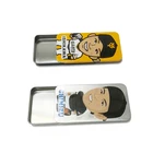 Japanese cartoon box slide tin superhero painting metal tin white coating metal tin box