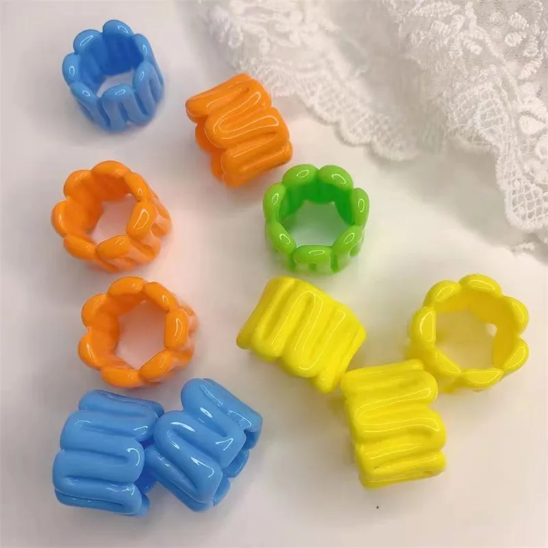 OUYE 2021 Fashion DIY Acrylic ring for women Simple colorful Resin Ring Jewelry Wholesale acrylic jewelry funky resin rings
OUYE 2021 Fashion DIY Acrylic ring for women Simple colorful Resin Ring Jewelry Wholesale acrylic jewelry funky resin rings