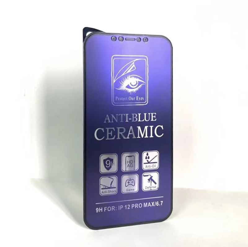 Anti Blue ray eyes protect full cover matte ceramic film for iphone 12 pro max film, Black
Anti Blue ray eyes protect full cover matte ceramic film for iphone 12 pro max film, Black