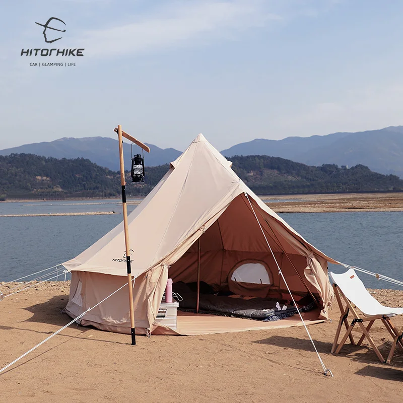 Hitorhike new arrival 4m glamping cotton canvas bell tent for outdoor camping, Beige
Hitorhike new arrival 4m glamping cotton canvas bell tent for outdoor camping, Beige