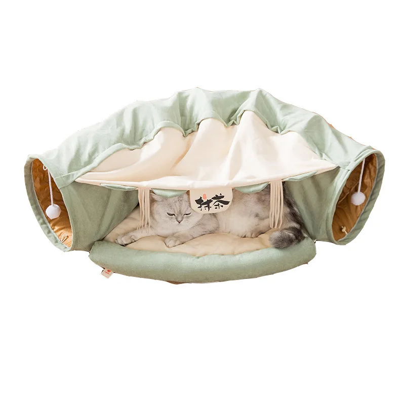 Pet toy large cat tunnel with cat pad bed and teaser semi enclosed spaceship shape cat tunnel, Green, coffee, brown, pink
Pet toy large cat tunnel with cat pad bed and teaser semi enclosed spaceship shape cat tunnel, Green, coffee, brown, pink