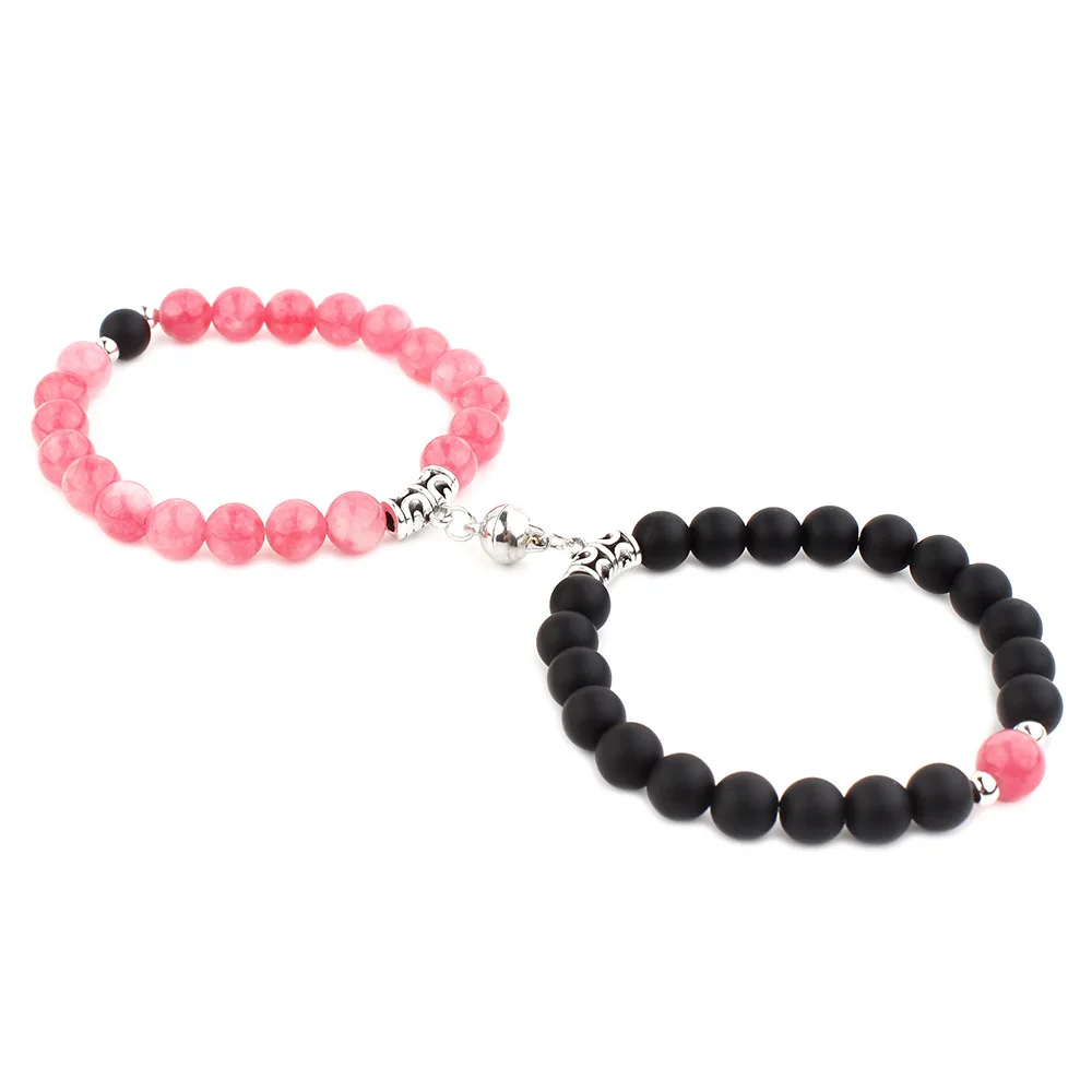 Fashion 2Pcs/Set Multilcolor Natural Stone Beads Yoga Bracelet Friendship Jewelry For Lovers Distance Magnet Couple Bracelets
Fashion 2Pcs/Set Multilcolor Natural Stone Beads Yoga Bracelet Friendship Jewelry For Lovers Distance Magnet Couple Bracelets