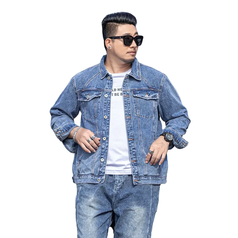 2020 autumn new light blue washed denim jacket loose plus size men's coat mens jackets custom logo
2020 autumn new light blue washed denim jacket loose plus size men's coat mens jackets custom logo