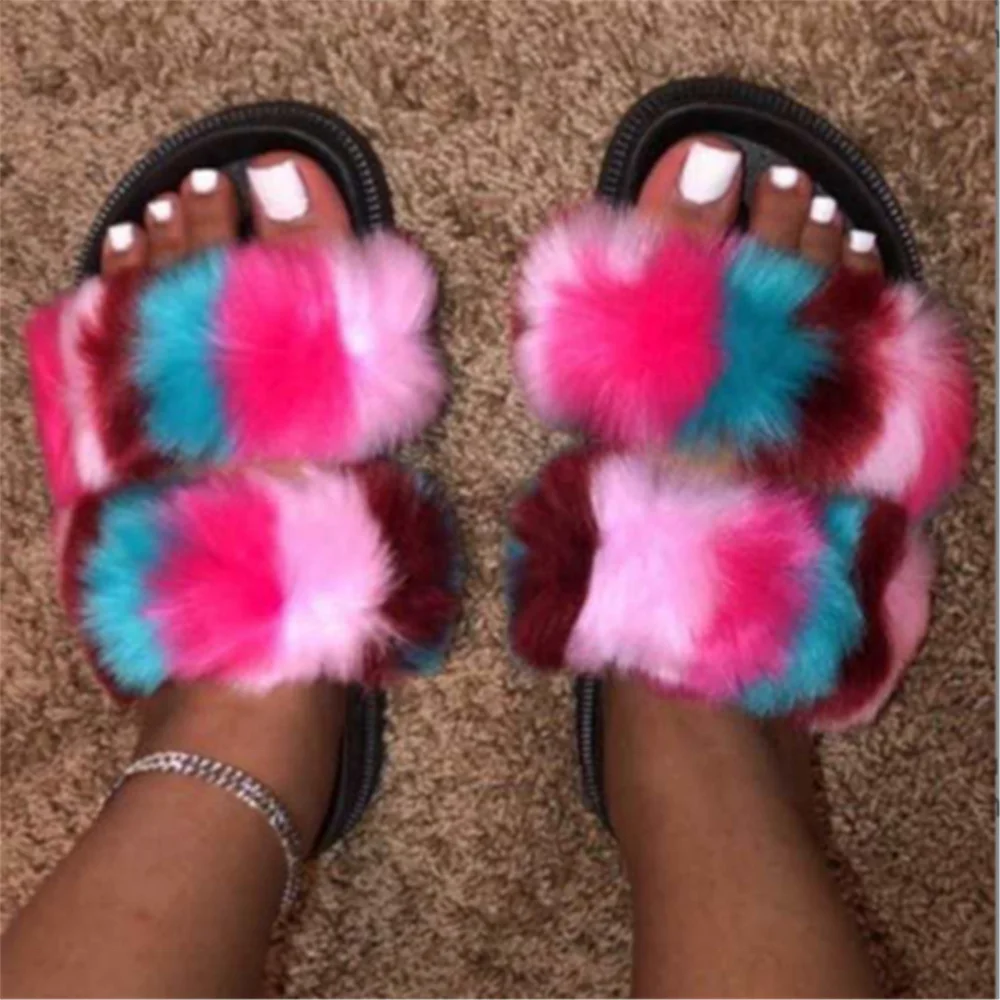 Cheap Price Artifical Rabbit Fur Furry Fake Fur Slipper Custom Update Faux Fur Slides For Women, As picture show or customized
Cheap Price Artifical Rabbit Fur Furry Fake Fur Slipper Custom Update Faux Fur Slides For Women, As picture show or customized