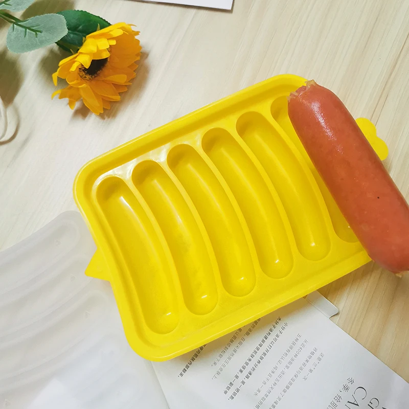 Food Grade 6 Cavity Sausage Mold Silicone Sausage Holder Hot Dog Mold, Blue custom color
Food Grade 6 Cavity Sausage Mold Silicone Sausage Holder Hot Dog Mold, Blue custom color