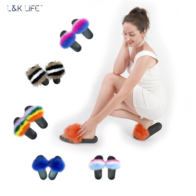 Hot Sale Spring Summer Autumn Winter Slippers Women Outdoor Indoor Sandal Real Fox Fur Slides, Customized color
Hot Sale Spring Summer Autumn Winter Slippers Women Outdoor Indoor Sandal Real Fox Fur Slides, Customized color