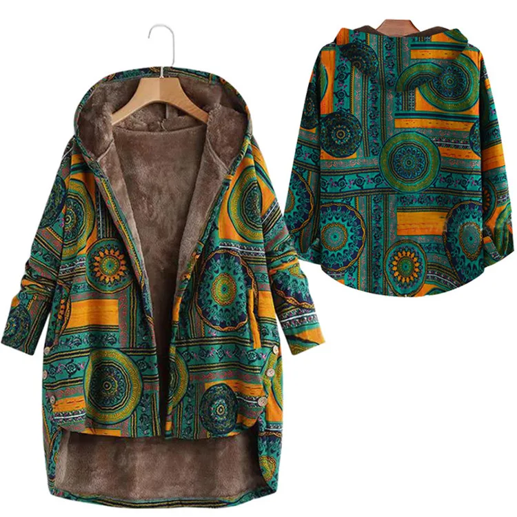 2021 cardigan sweater hot retro cotton and linen hooded warm plush cotton coat, Green
2021 cardigan sweater hot retro cotton and linen hooded warm plush cotton coat, Green