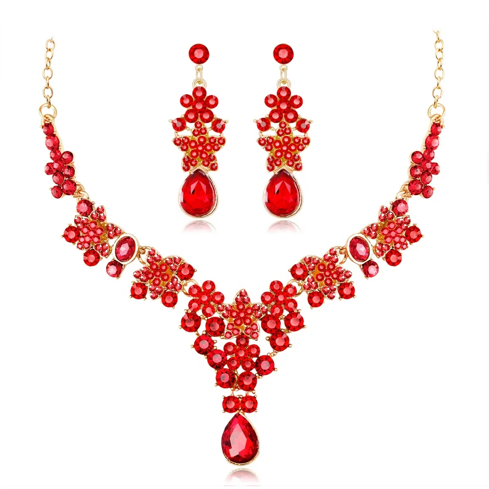 Fashion and High-end Bridal Rhinestone Necklace Earrings Two-piece Jewelry, Picture shows
Fashion and High-end Bridal Rhinestone Necklace Earrings Two-piece Jewelry, Picture shows