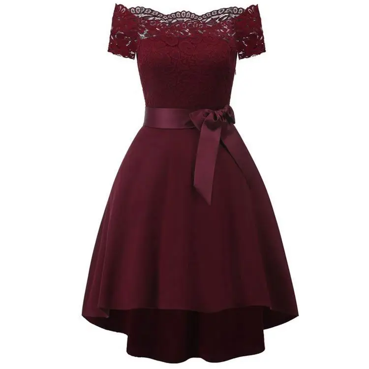 2020 Top Sellers Off Shoulder Lace Upper High Low Skater Dress Wedding Evening Dresses
2020 Top Sellers Off Shoulder Lace Upper High Low Skater Dress Wedding Evening Dresses