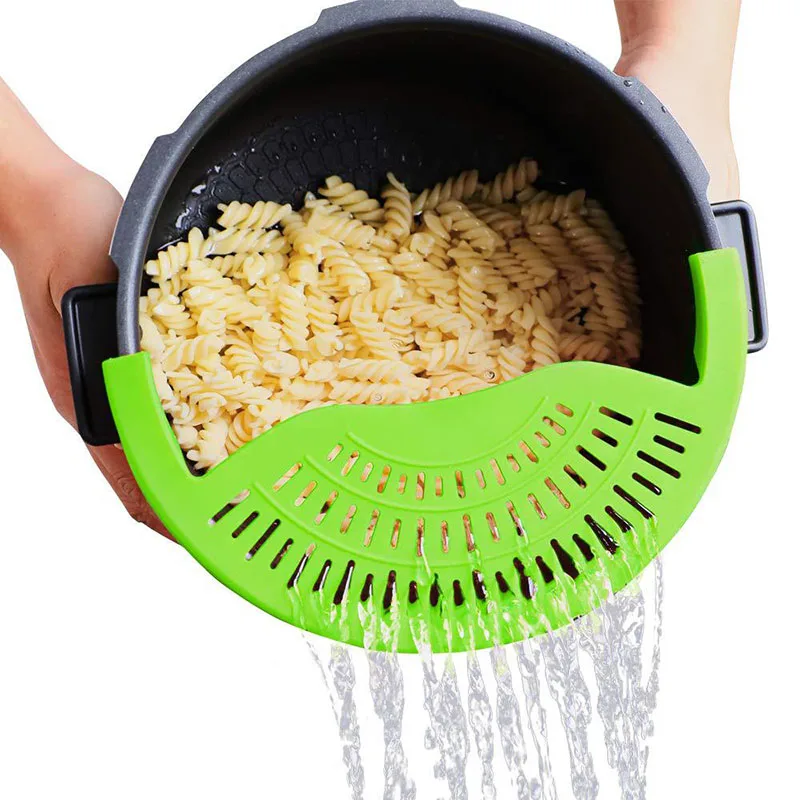 Silicone Food Strainers Colander kitchen Clip-On Strain Strainer, Heat Resistant Silicone Filter Colander
Silicone Food Strainers Colander kitchen Clip-On Strain Strainer, Heat Resistant Silicone Filter Colander