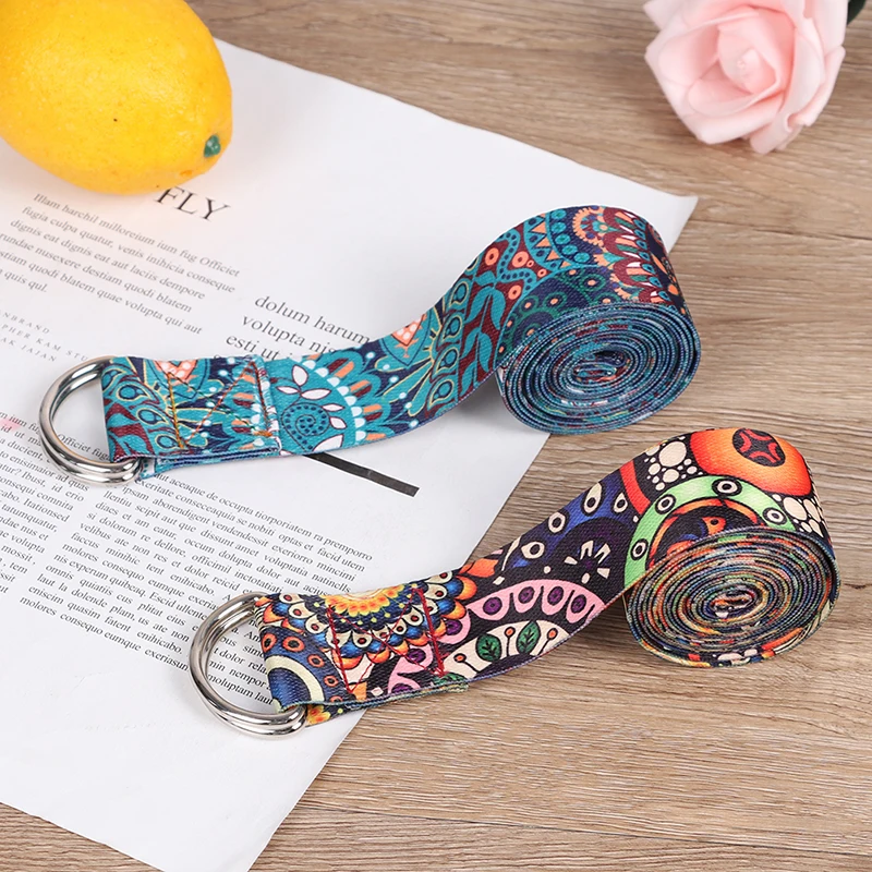 D-Ring Belts Fitness Rope Colored Printed Adjustable Yoga Belt Washable Sport Stretch Strap Props
D-Ring Belts Fitness Rope Colored Printed Adjustable Yoga Belt Washable Sport Stretch Strap Props