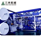 Semi aucomatically i t shape baby diaper and sanitary napkin machinery