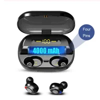 

V11 TWS Wireless Earbuds BT5.0 Touch Control Siri IPX5 Waterproof earphone phones with LED power display 4000 mAh