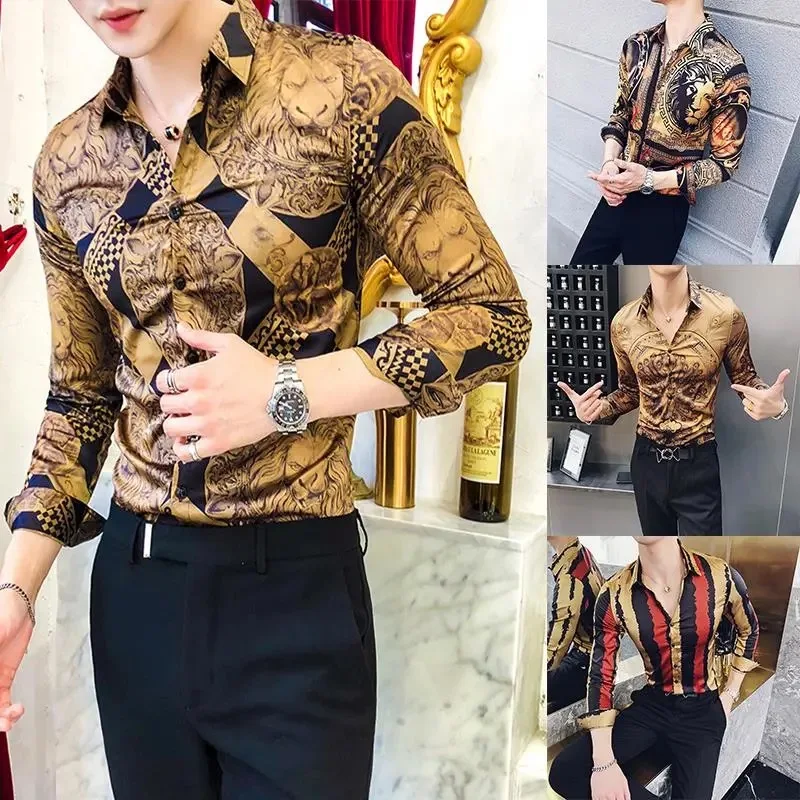 New high quality men's casual print button full sleeve men's shirt 100% cotton men's slim flower shirt, Custom color
New high quality men's casual print button full sleeve men's shirt 100% cotton men's slim flower shirt, Custom color