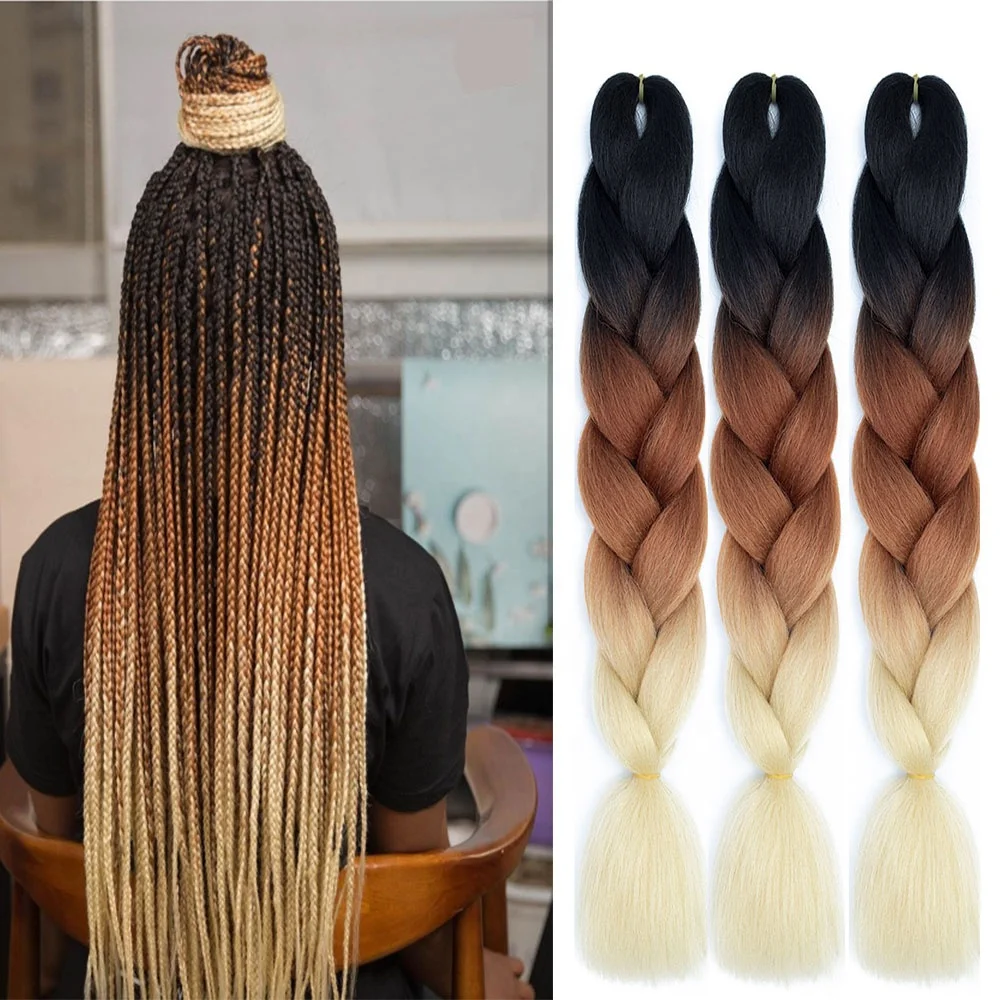 Ombre Braiding Hair Extensions Synthetic crochet hair crochet braid hair jumbo braids
Ombre Braiding Hair Extensions Synthetic crochet hair crochet braid hair jumbo braids