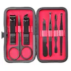 Beauty Clippers All Black Beauty Manicure Tools Nail Clippers Eyebrow Scissors Set Ear Picker 7 Pcs Beauty Set