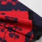 Plum blossom jacquard pure brushed silk womens scarf fashionable and warm