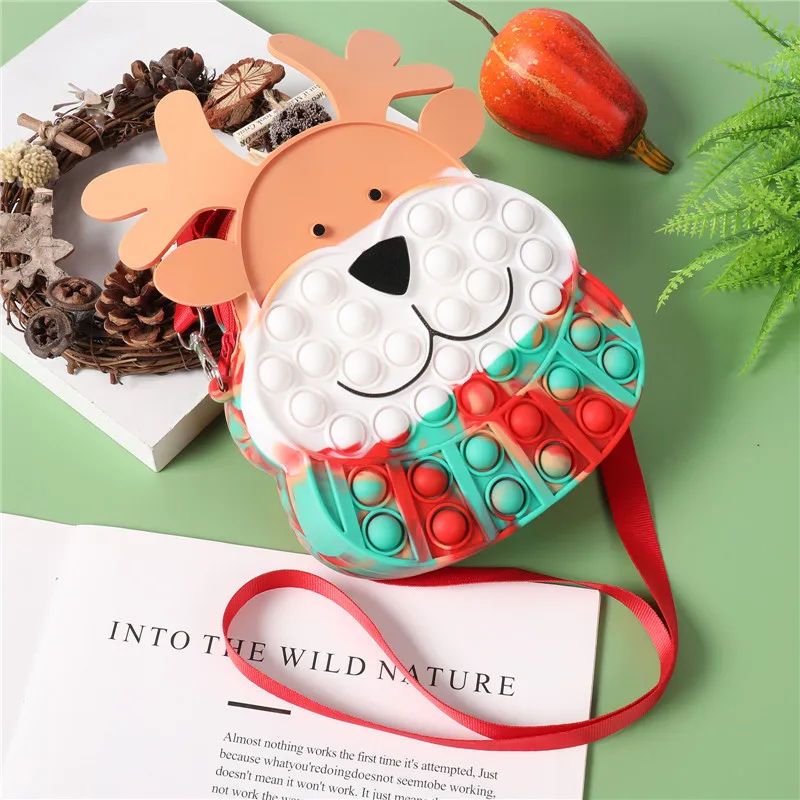 New Launching 2021 Christmas Silicone Bag Cute pop Shoulder Bag fidget crossbody Bag kids gift toys
New Launching 2021 Christmas Silicone Bag Cute pop Shoulder Bag fidget crossbody Bag kids gift toys