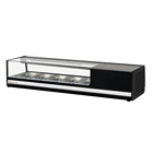 6 pan sushi fruit table top cold display refrigerate cake freezer