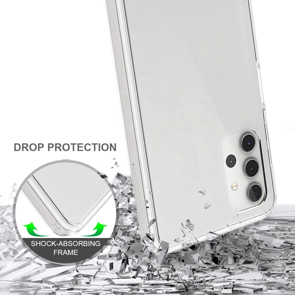 Hard Acrylic Mobile Phone TPU Hybrid Cellphone Case For Samsung Galaxy A32 Tough Clear Cases For Samsung A32 A12 A02S A52 A72
Hard Acrylic Mobile Phone TPU Hybrid Cellphone Case For Samsung Galaxy A32 Tough Clear Cases For Samsung A32 A12 A02S A52 A72
