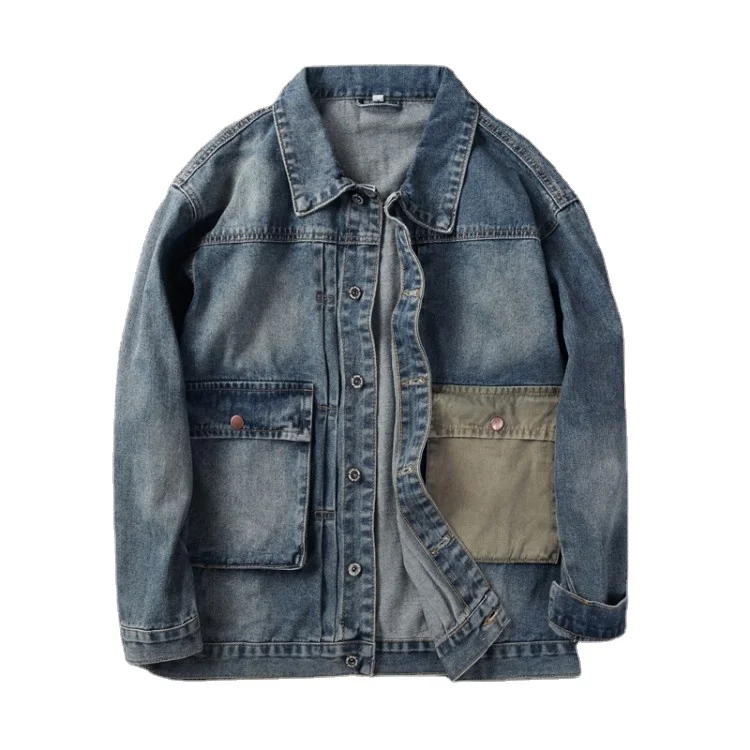 Spring and autumn all-match coat tooling retro trend casual men's washed denim jacket
Spring and autumn all-match coat tooling retro trend casual men's washed denim jacket