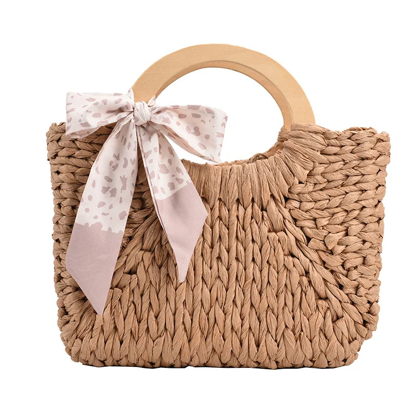 Fashion Wholesale Women bags High Capacity Beach Tote Bag Ladies Wooden Handle Straw Bag Woven Handbags with Scarves, Beige
Fashion Wholesale Women bags High Capacity Beach Tote Bag Ladies Wooden Handle Straw Bag Woven Handbags with Scarves, Beige