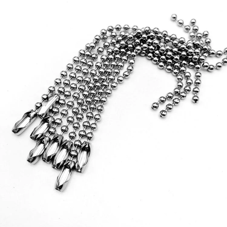 yiwu shuoke crafts factory price high quality iron brass stainless steel bead ball chain