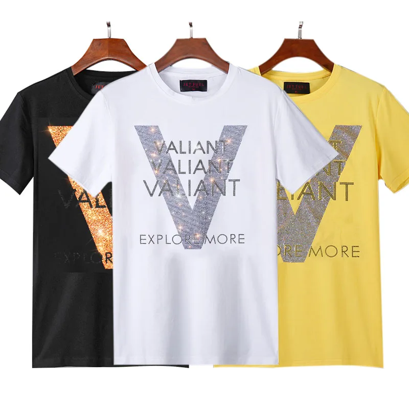 JET FUEL Rhinestone Logo Printing Tee-Shirts Men'S High Street T-Shirts Wholesale Clothes 2021 For Men
JET FUEL Rhinestone Logo Printing Tee-Shirts Men'S High Street T-Shirts Wholesale Clothes 2021 For Men
