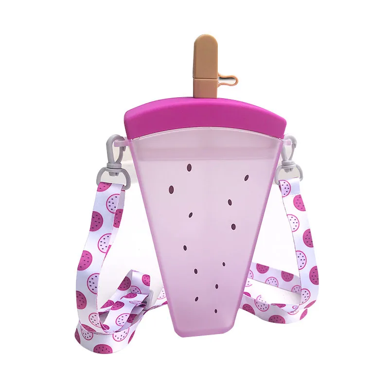 Wholesale 2021 Summer cute friut shaped watermelon strap rubber straw milk juice water bottles plastic drinking cup with lid
Wholesale 2021 Summer cute friut shaped watermelon strap rubber straw milk juice water bottles plastic drinking cup with lid